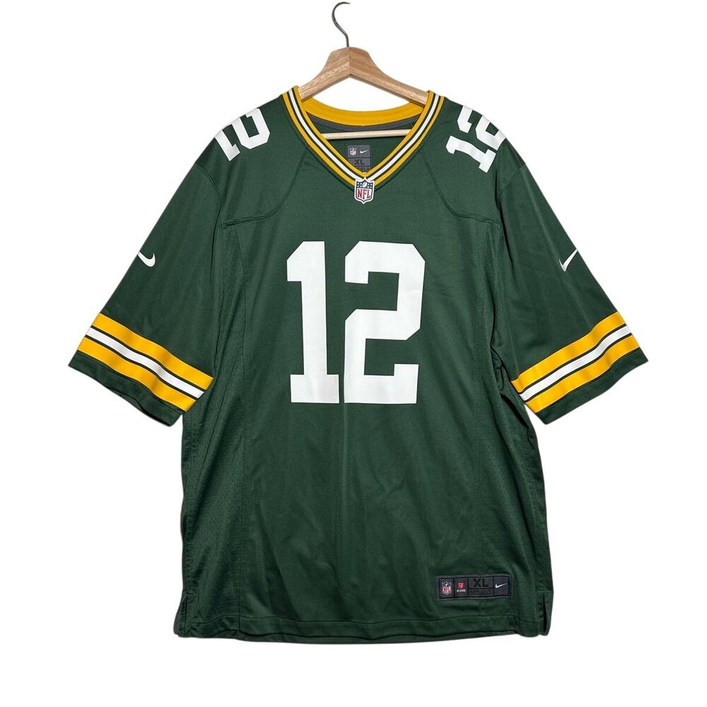 Nike NFL Green Bay Packers Aaron Rodgers #12 On Field Jersey Men's Sz XL Green